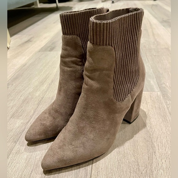 Steven By Steve Madden Shoes - Steven by Steve Madden taupe block heel booties Size 6